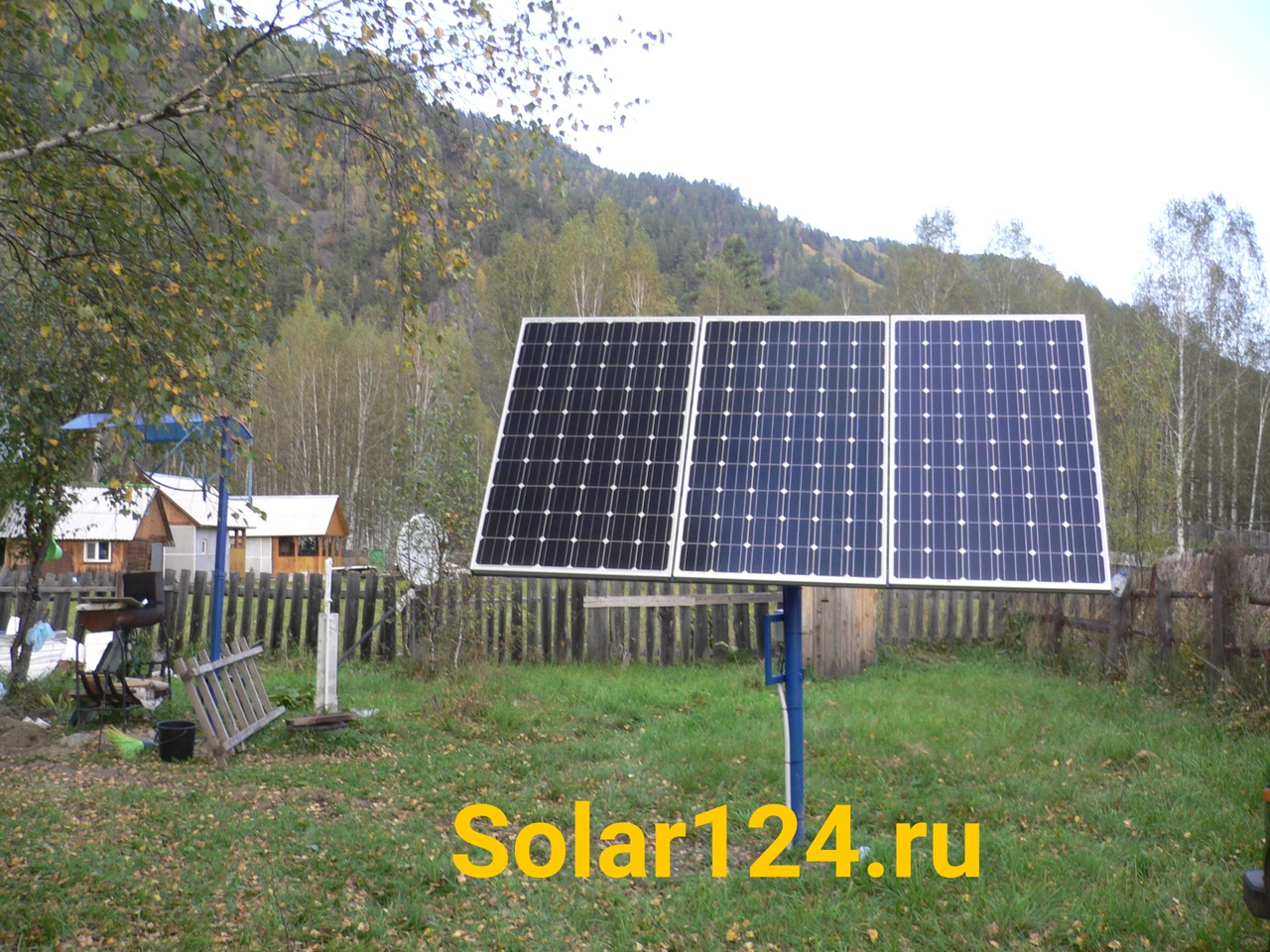 Автономная солнечная электростанция. Республика Хакасия, Таштыпский район, Кубайка, частный дом