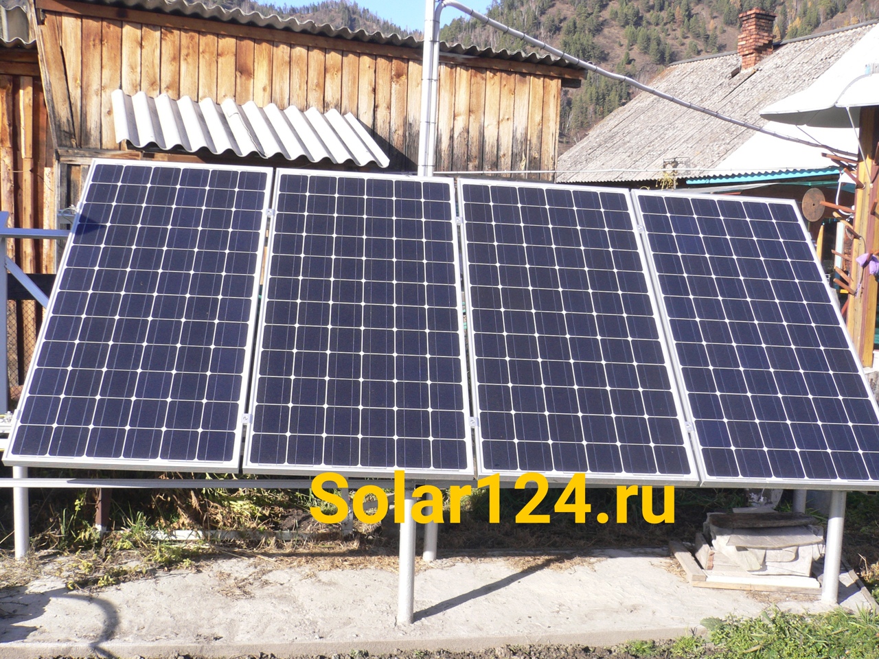 Автономная солнечная электростанция. Республика Хакасия, Таштыпский район, поселок Кубайка. частный дом